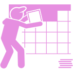 Light pink wide rectangular panel
